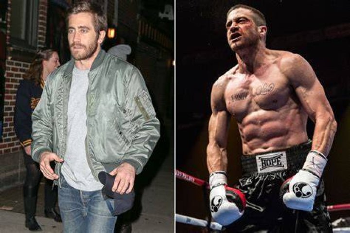 Jake Gyllenhaal during a boxing match