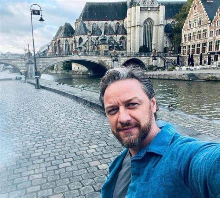 James McAvoy in a selfie at Myrkdalen ski Resort in February 2018