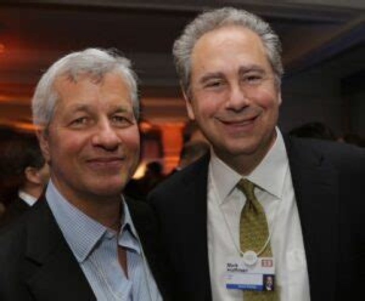 Jamie Dimon (Left) and Mark Hoffman as seen while posing for the camera in 2013