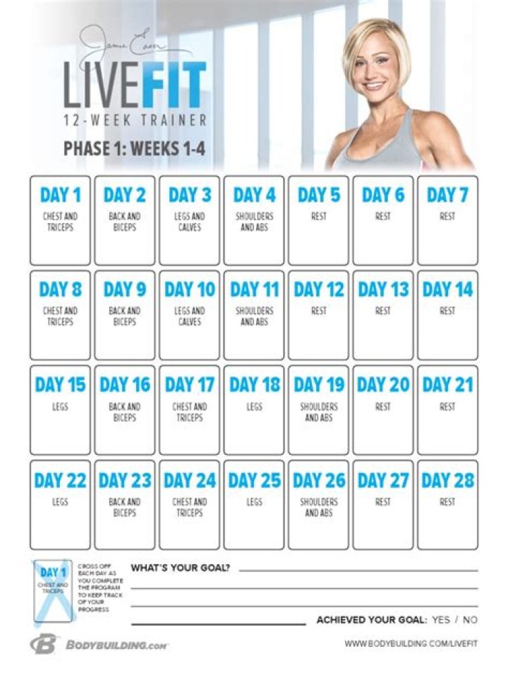 Jamie Eason gym workout.