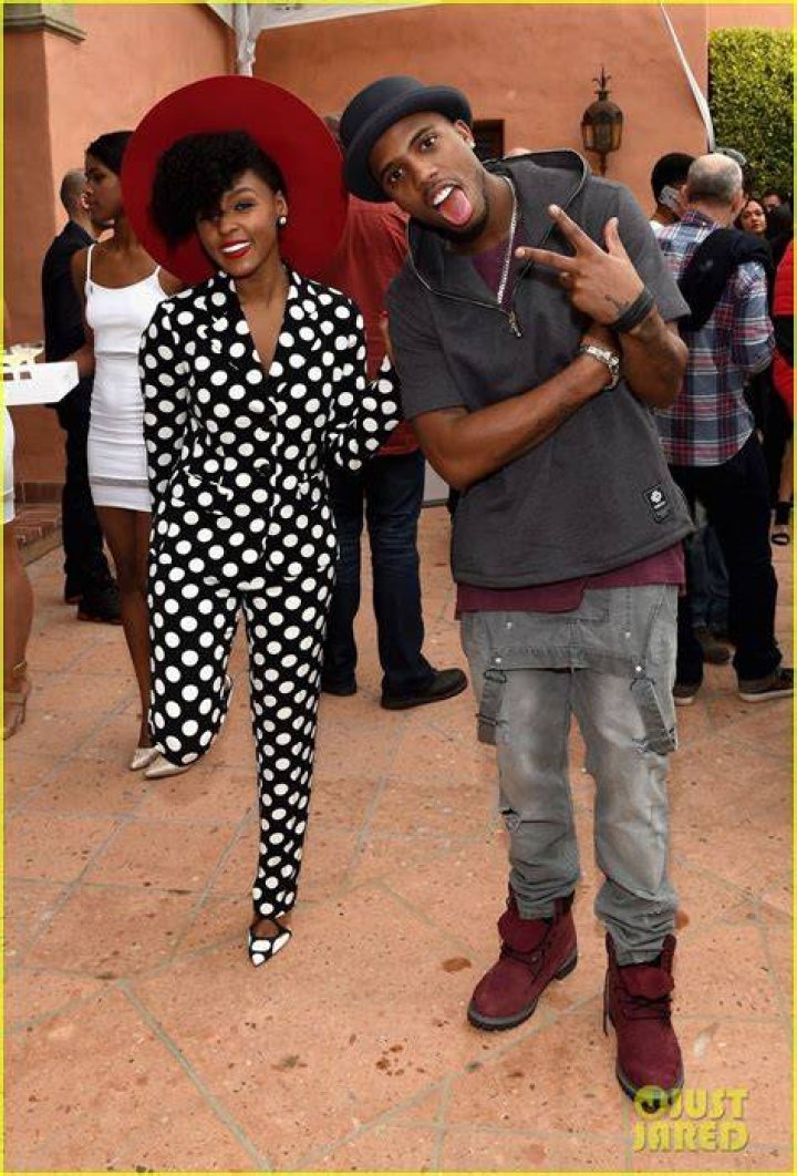 Janelle Monae and Lewis Hamilton at the Stella McCartney's show during Paris Fashion Week in October 2015