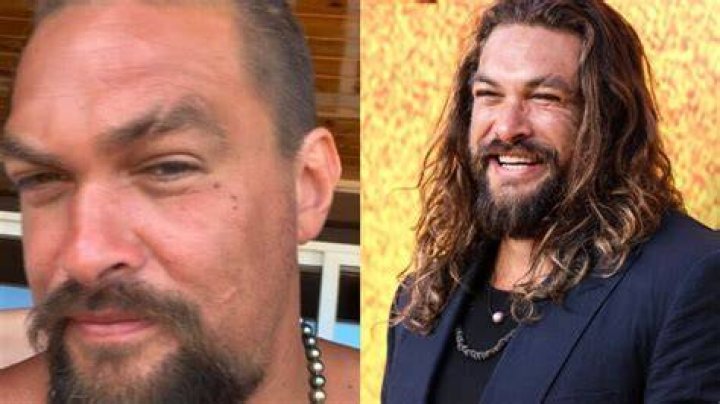 Jason Momoa showing his long hair in March 2018