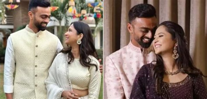 Jaydev Unadkat and Rinny Kantaria, as seen in December 2020