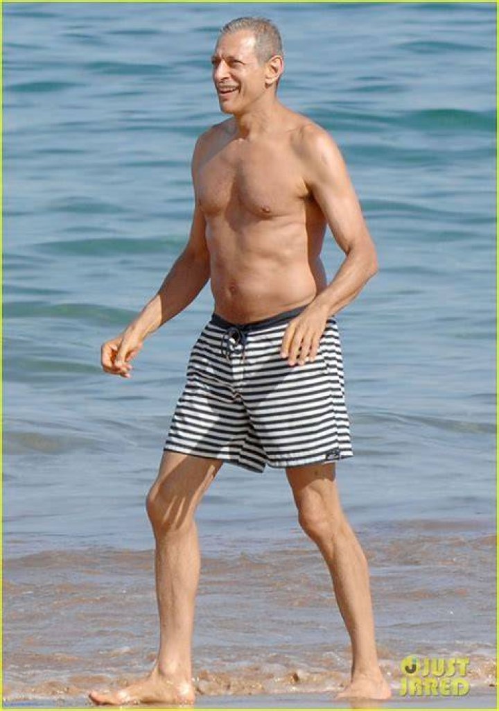 Jeff Goldblum shirtless in 2014