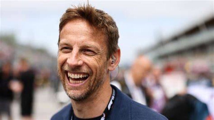 Jenson Button posing with his dog before leaving for Japan in April 2018