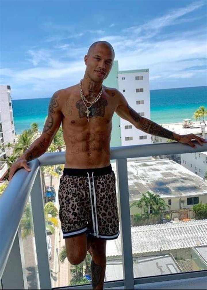 Jeremy Meeks as seen while taking a car selfie in Beverly Hills, California in December 2019