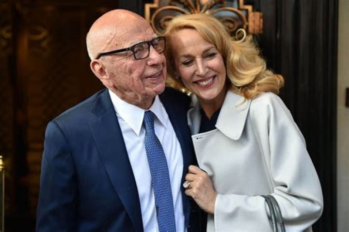 Jerry Hall and Rupert Murdoch, as seen in February 2019