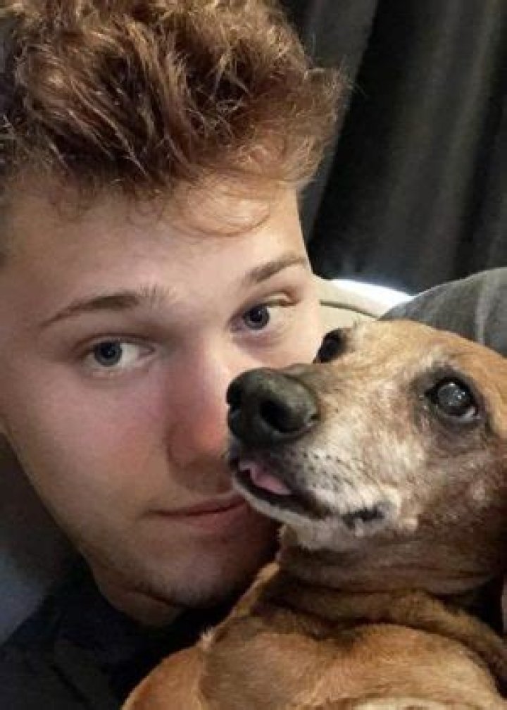 JesserTheLazer with his dog as seen in March 2019