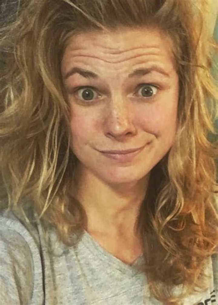Jessie Diggins in a selfie while baking cookies in December 2017