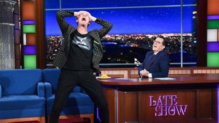 Jim Carrey on the Late Show With David Letterman in New York City in May 2015