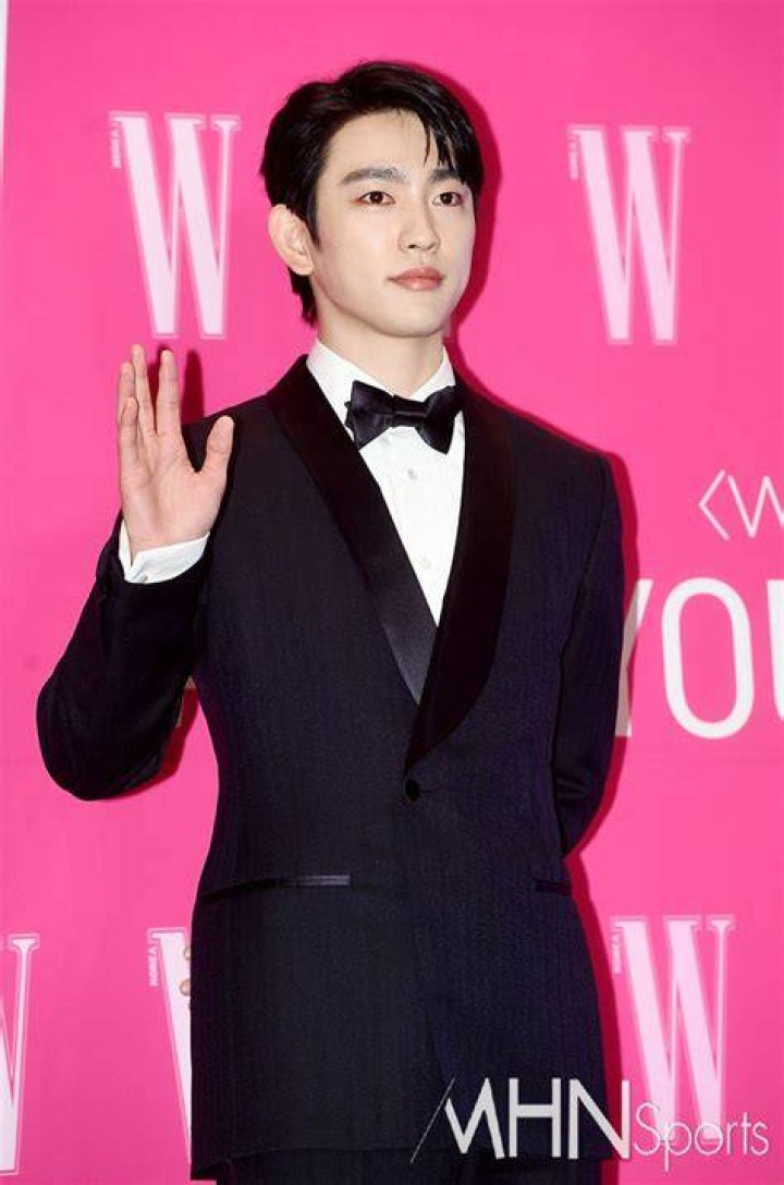 Jinyoung during an event in 2017