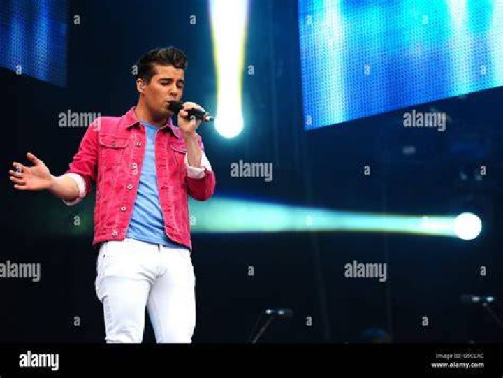 Joe McElderry performing live as part of the UK X Factor 2010 tour in March 2010