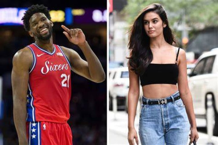 Joel Embiid and Anne de Paula, as seen in June 2019