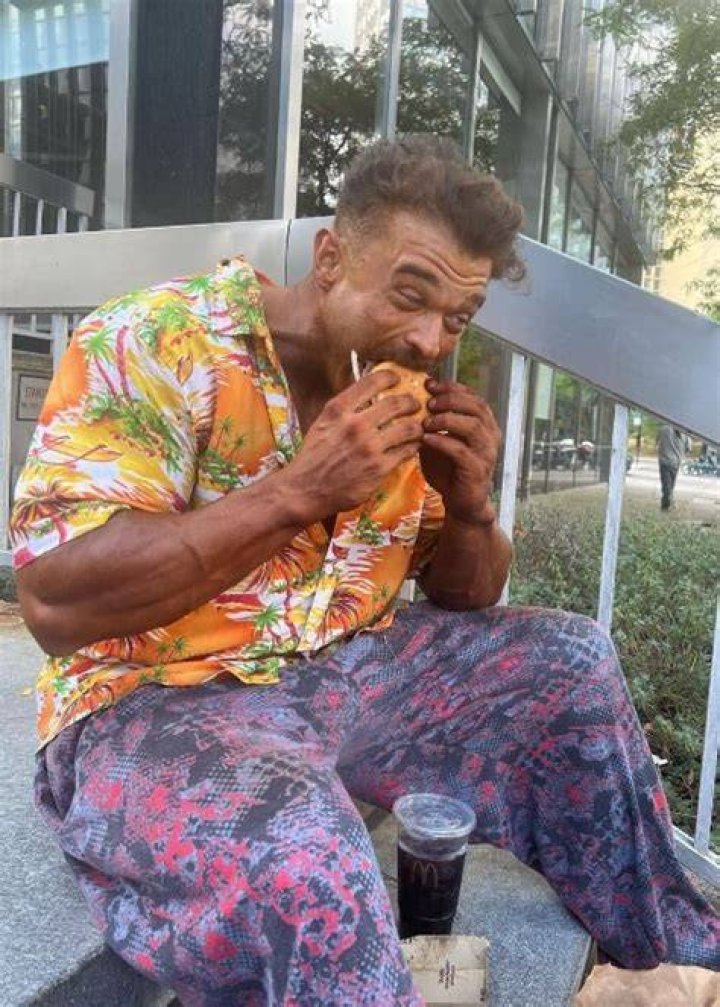 John Effer enjoying his food in September 2022