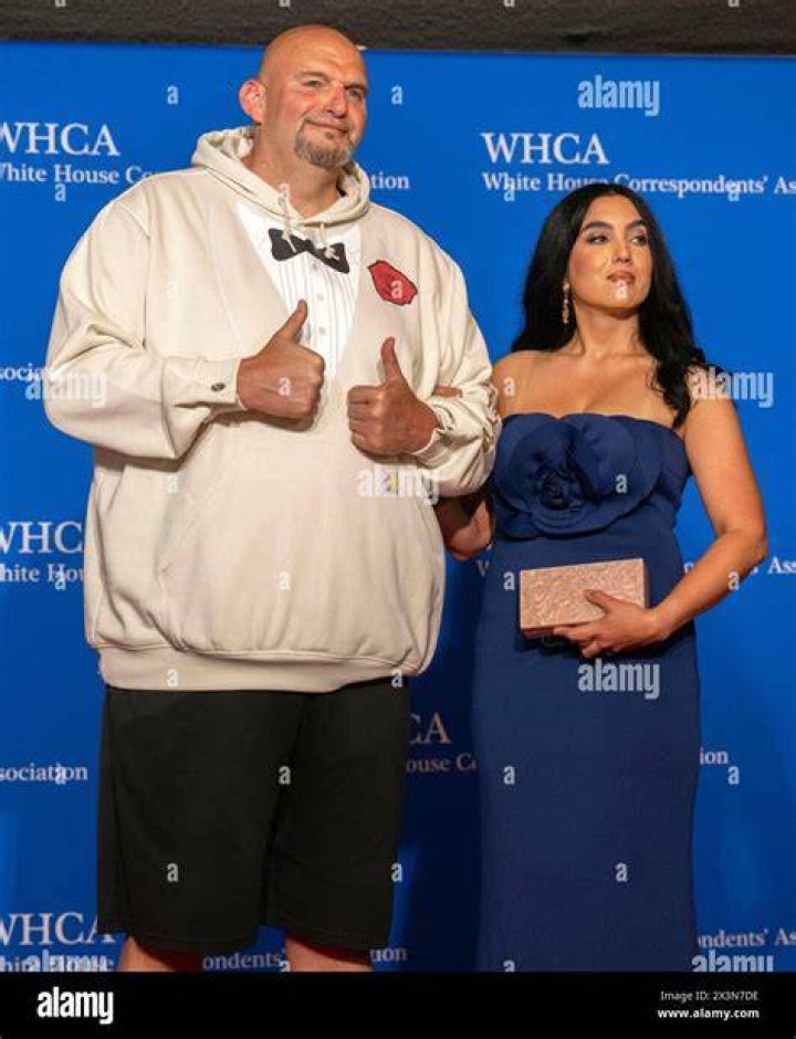 John Fetterman and his wife Gisele Barreto Fetterman as seen in 2019