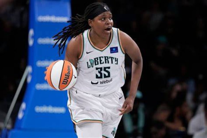 Jonquel Jones as seen in a picture taken right before she took a shot during a match on February 17, 2019