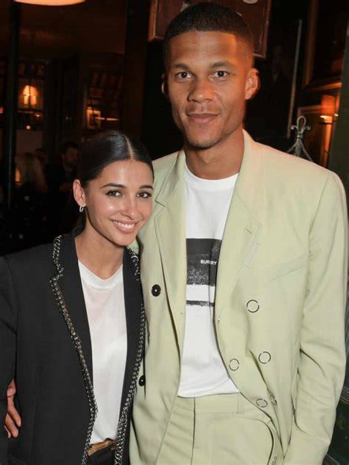 Jordan Spence with his wife Naomi Scott in Paris, in May 2019