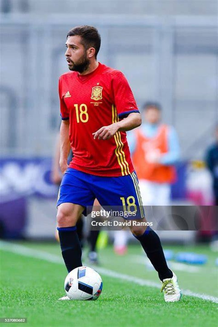 Jordi Alba during a friendly match in January 2013