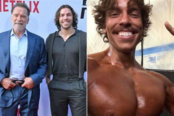 Joseph Baena (Right) and Arnold Schwarzenegger in July 2021