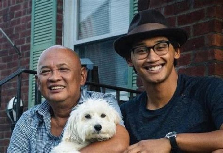 Josh Dela Cruz and his dog as seen in a picture that was taken in November 2020