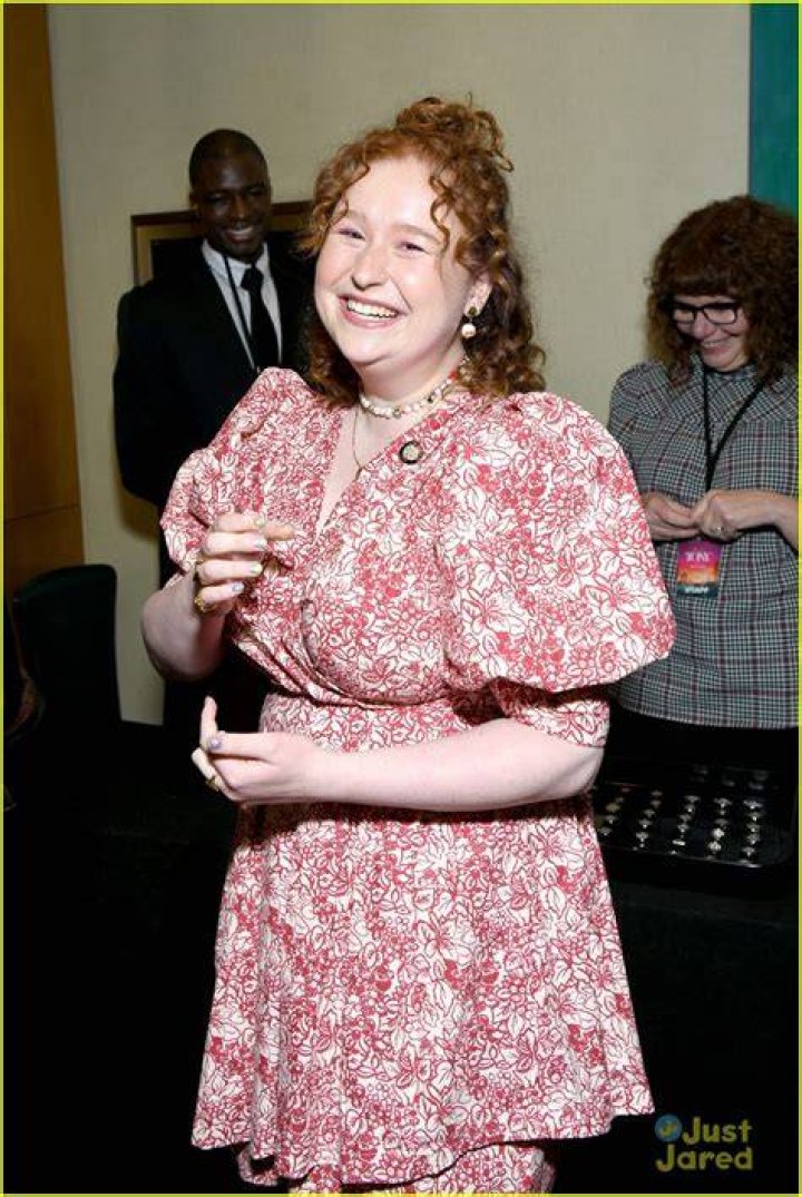 Julia Lester as seen while smiling in a selfie in Solvang, California in January 2019