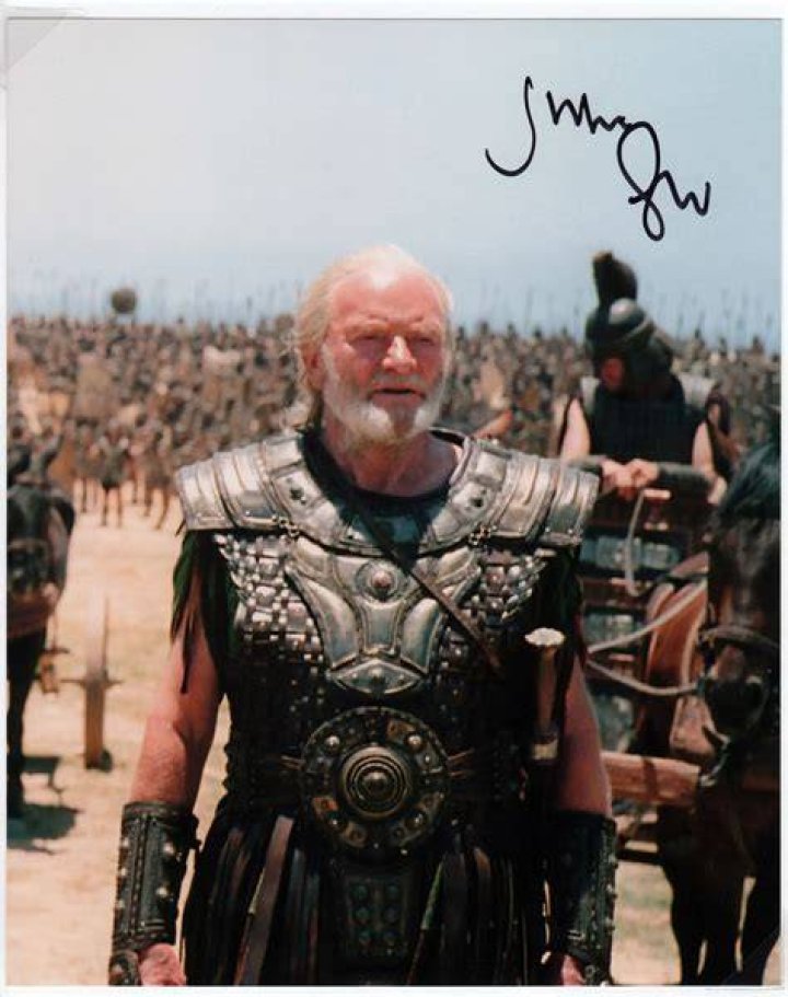 Julian Glover with a fan as seen in April 2011