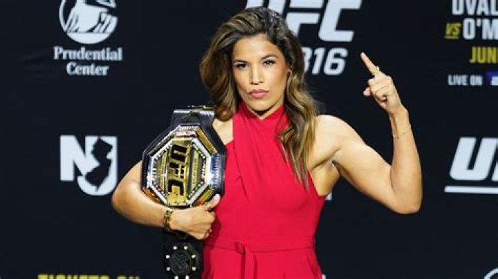 Julianna Pena in a photoshoot for The Ultimate Fighter in 2016