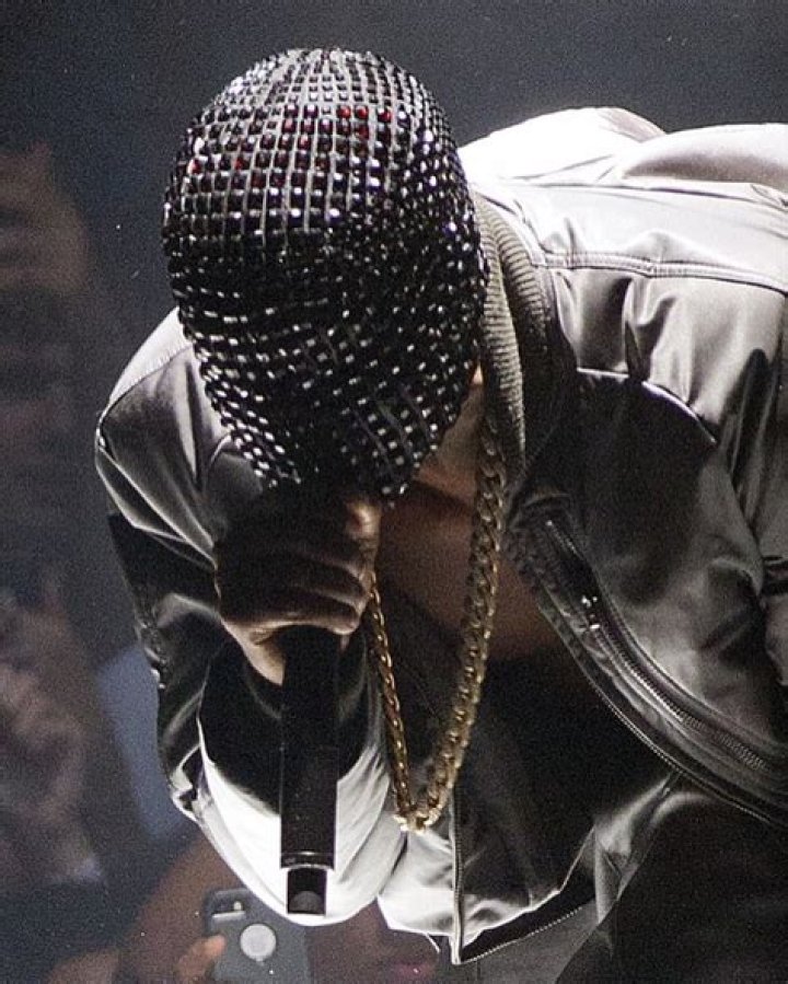 Kanye West wearing Yeezus during Spring / Summer 2015 Paris Fashion Week