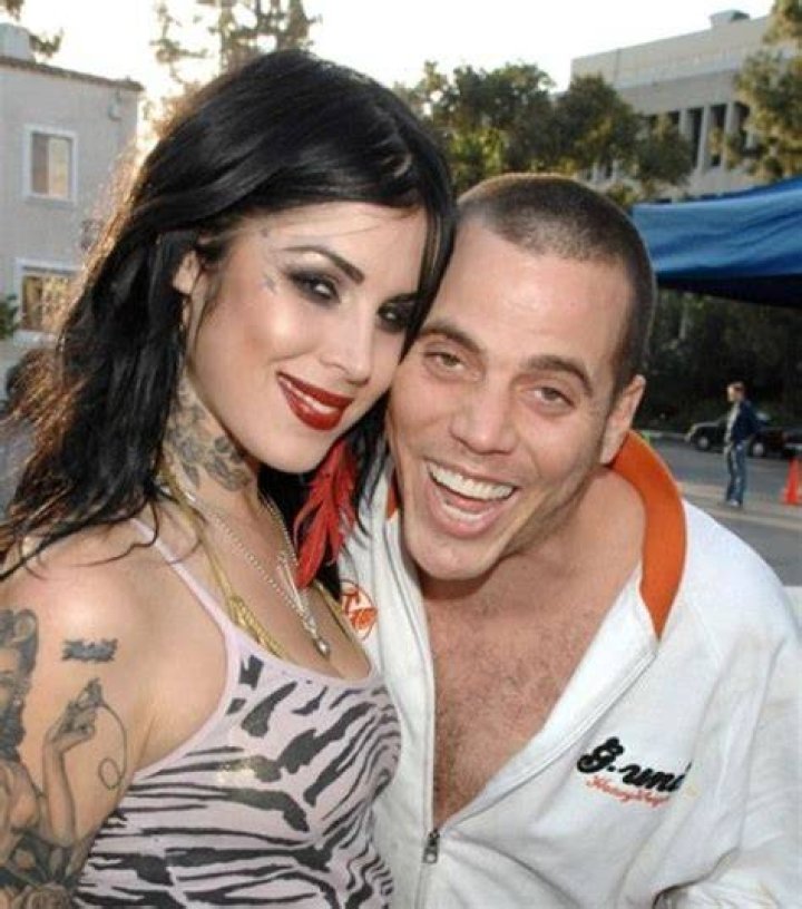 Kat Von D with ex-boyfriend Joel Zimmerman/Deadmau5 at the 55th Grammy Awards in 2013