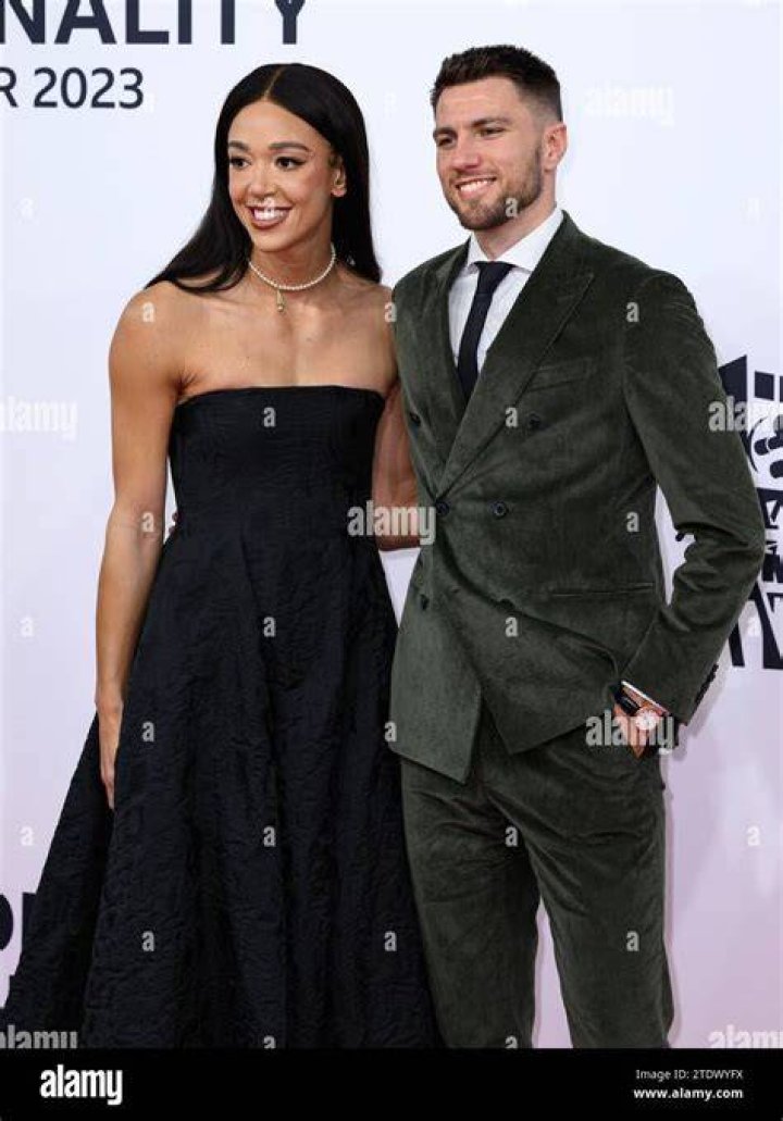 Katarina Johnson-Thompson and Andrew Pozzi, as seen in May 2020