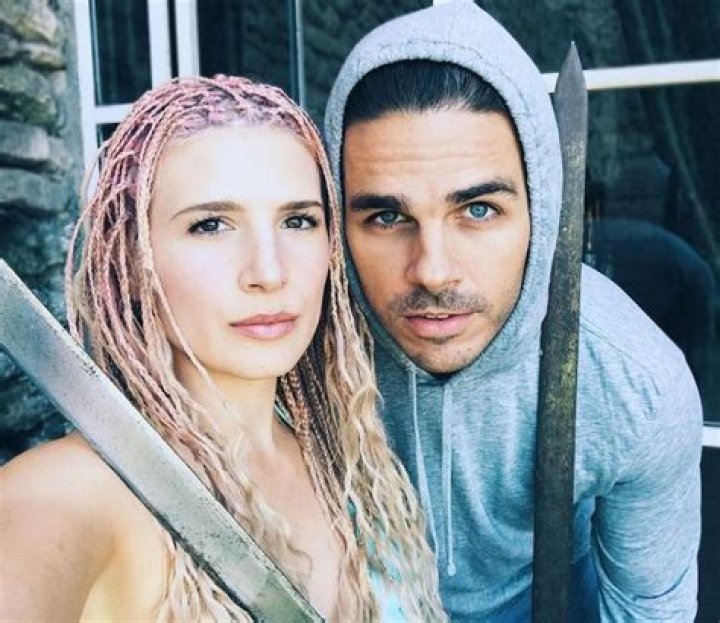 Kate posing with husband Joey Zehr in a French castle in August 2017