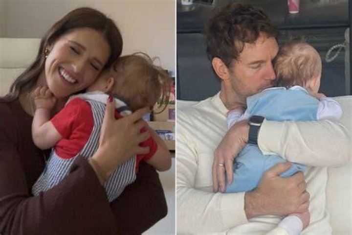 Katherine posing with her son in October 2021
