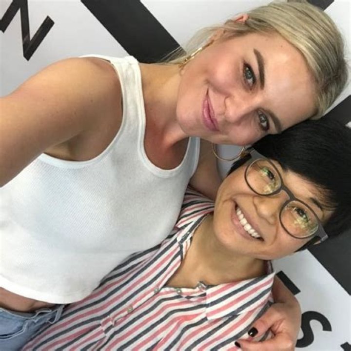 Keiko Agena taking a selfie with radio personality Tanya Rad in 2018