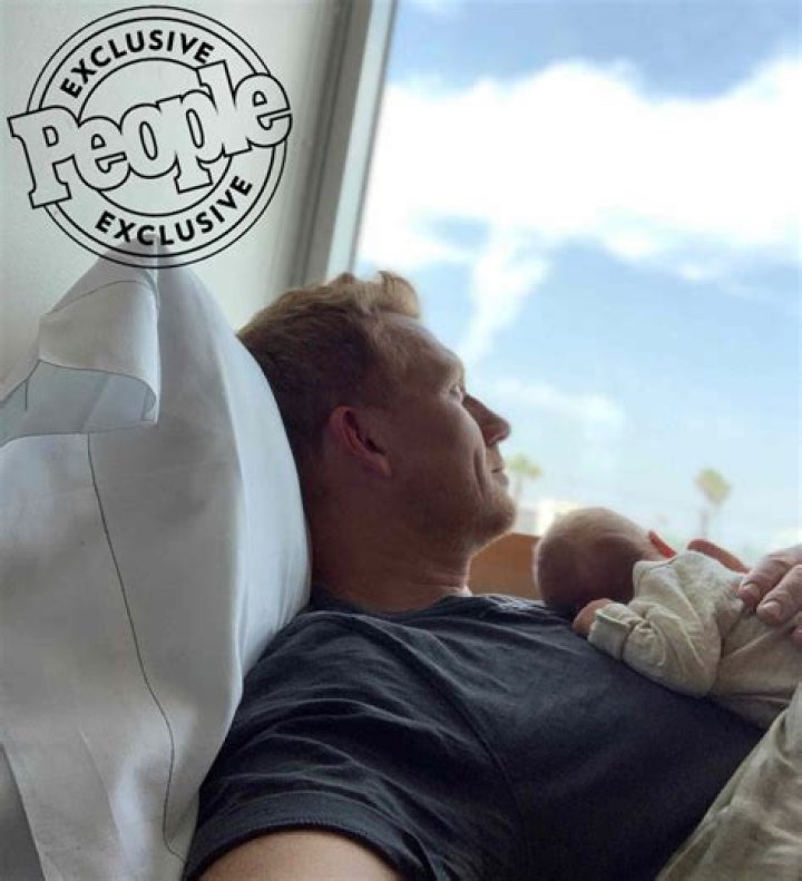 Kevin McKidd with his child Joseph in a May 2018 selfie