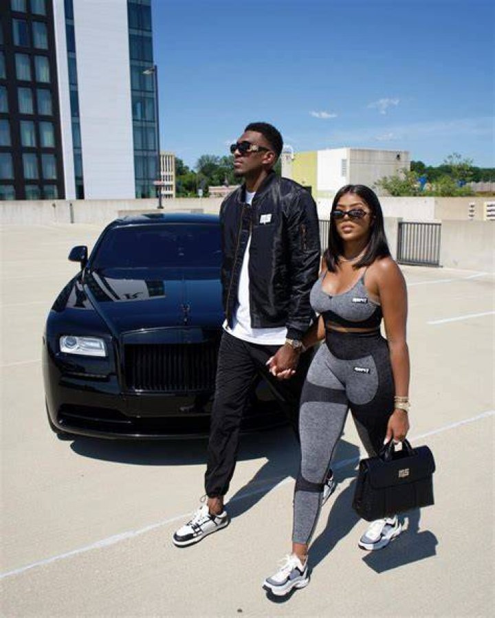 Kevon Looney and Mariah Simone, as seen in December 2020