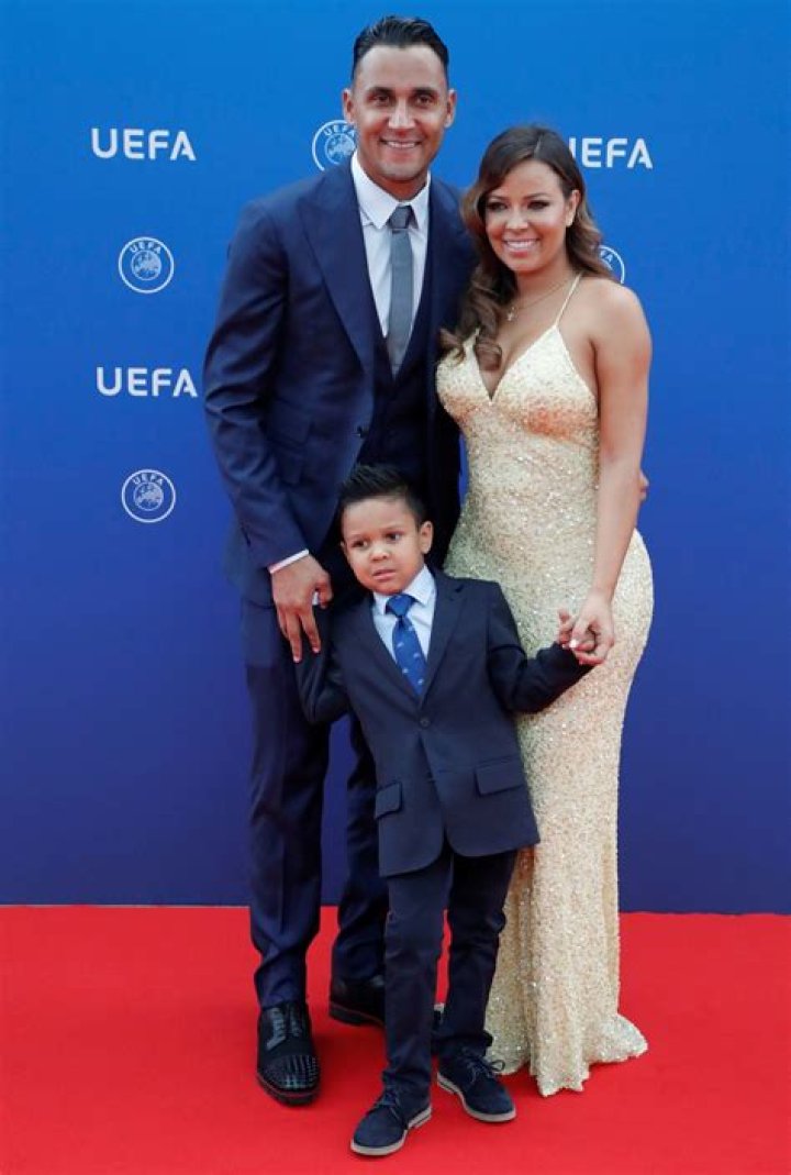 Keylor Navas and Andrea Salas on their wedding day on June 21, 2015