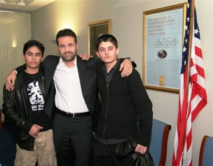 Khaled Hosseini (Center) as seen while posing for a picture with actors from the 2007 film 'The Kite Runner'