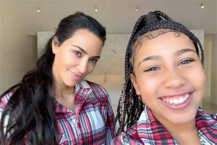 Kim Kardashian with her daughter North West in June 2022