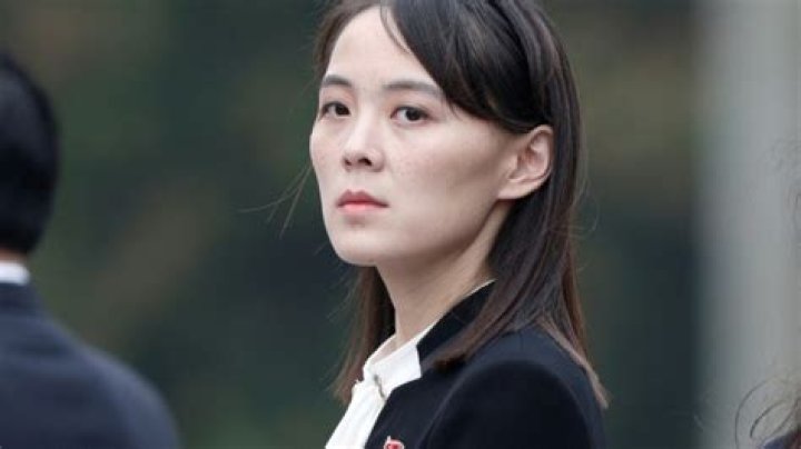 Kim Yo-jong as seen during a meeting in Pyongyang, Democratic People's Republic of Korea on October 7, 2018