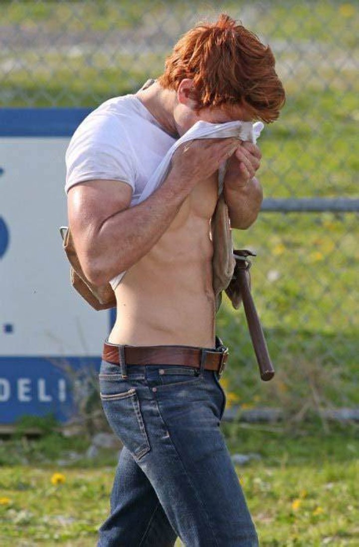 KJ Apa on the sets of Riverdale in Vancouver in April 2016