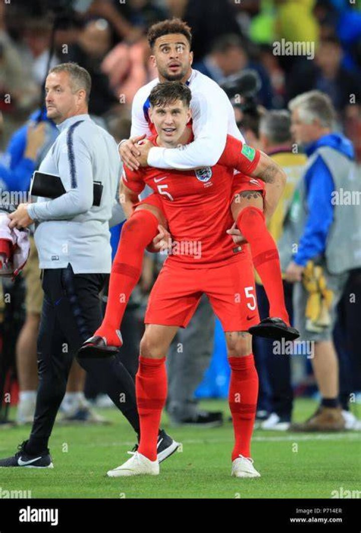 Kyle Walker, John Stones, and Kevin De Bruyne (From Left) in May 2018