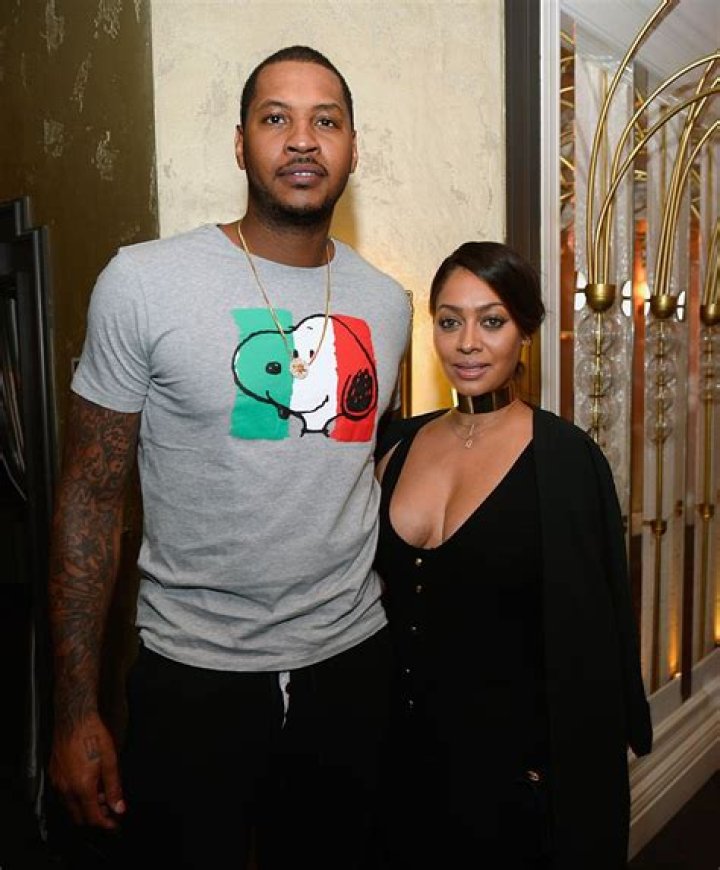 La La Anthony and Carmelo Anthony at the Tom Ford fashion show during New York Fashion Week in September 2016