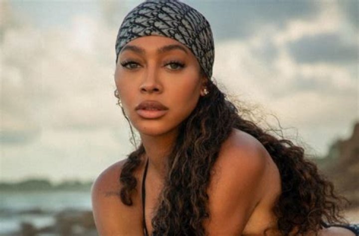 La La Anthony in bikini during a poolside photoshoot in Los Angeles in March 2013