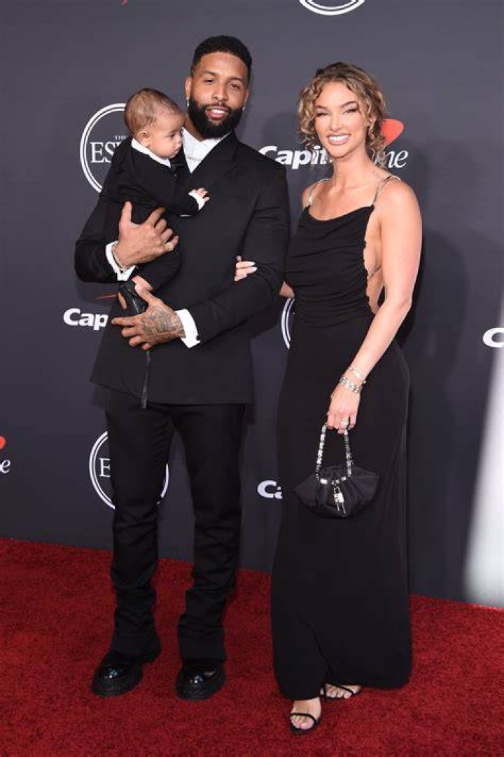 Lauren Wood and her beau Odell Beckham Jr in a picture that was taken in January 2022