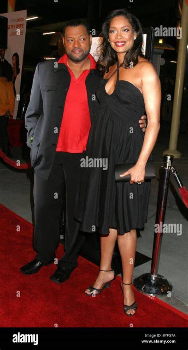 Laurence Fishburne and Gina Torres at the 38th Annual Kennedy Center Honors Gala on December 6, 2015