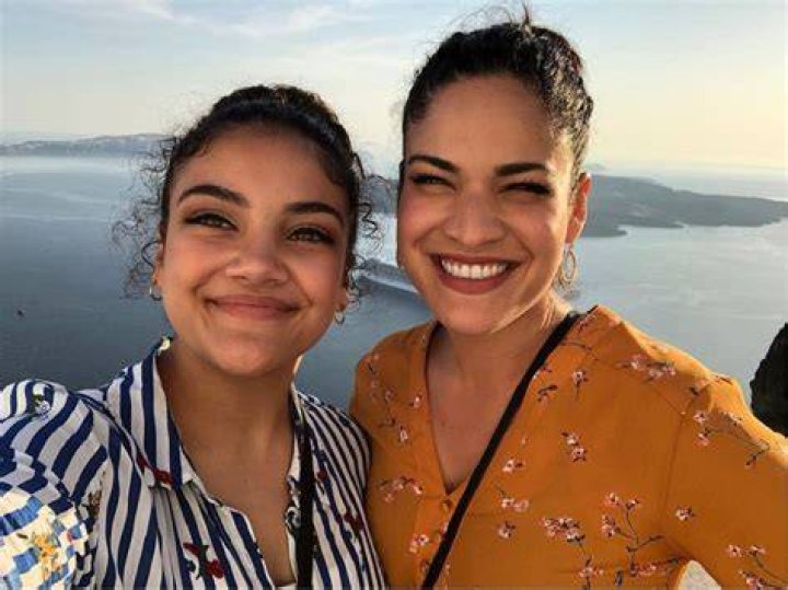 Laurie Hernandez with her friend in June 2018