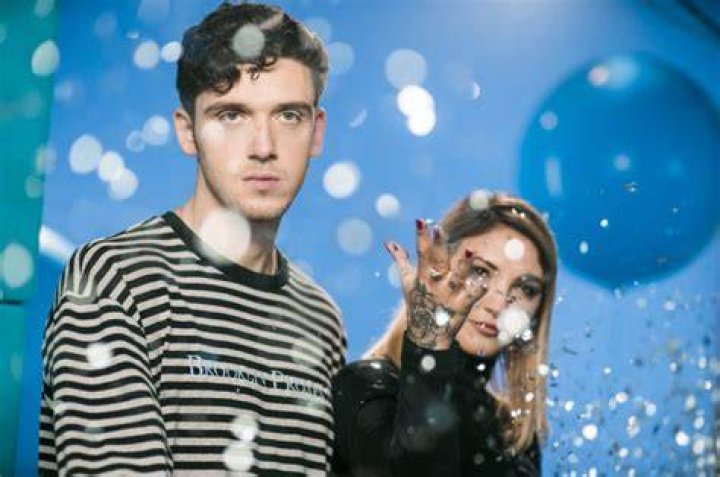 Lauv and Julia Michaels as seen in September 2018