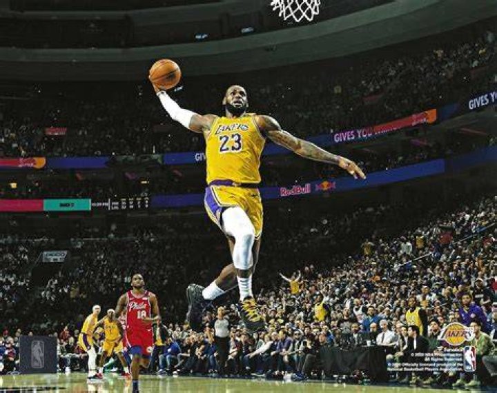 LeBron James in action during a basketball game