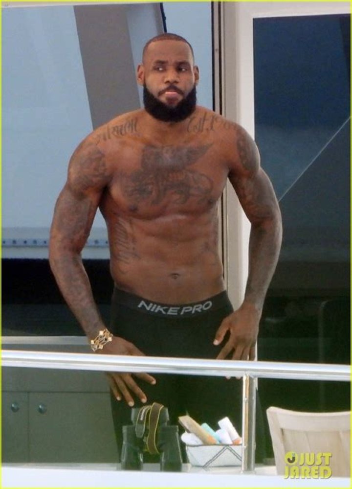 LeBron James shirtless body