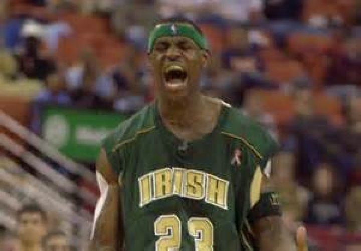 Lebron with his high school sweetheart Savannah Brinson.